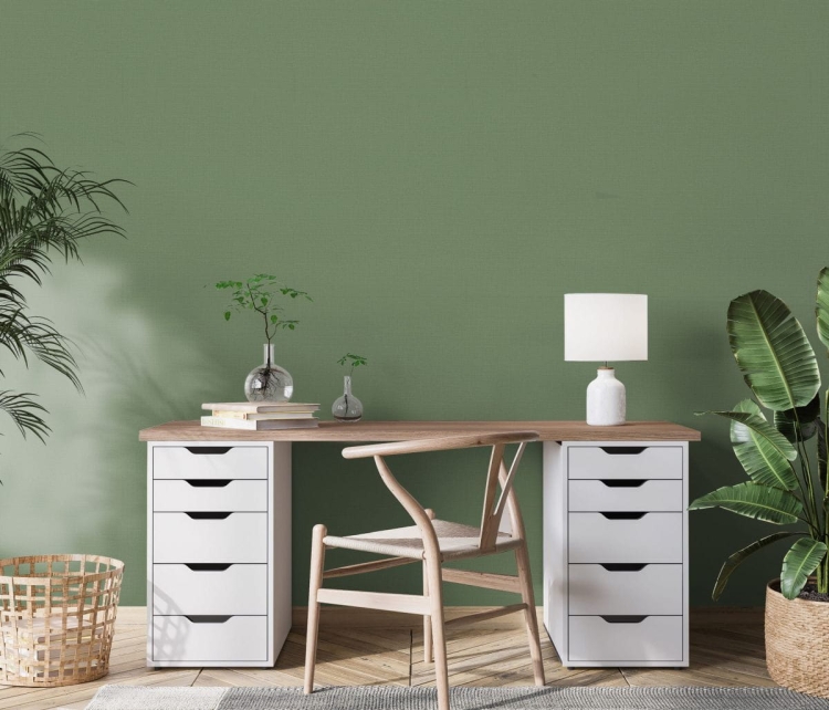 Tapeta ścienna na flizelinie zielona tło struktura worka 10262-07