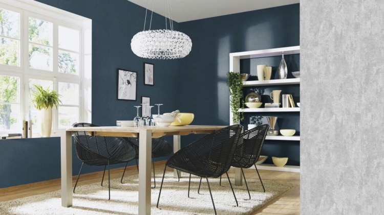 Tapeta ścienna na flizelinie tło granatowa atramentowa struktura worka 10262-08