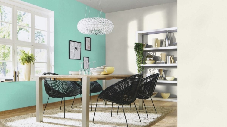 Tapeta ścienna na flizelinie turkusowa tło struktura worka 10262-18