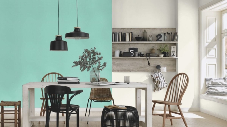 Tapeta ścienna na flizelinie turkusowa tło struktura worka 10262-18