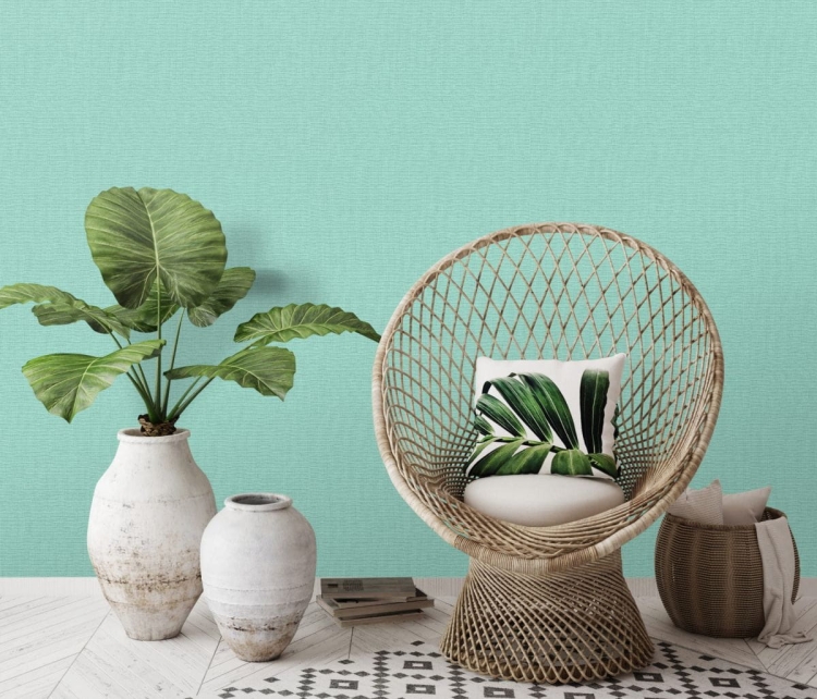 Tapeta ścienna na flizelinie turkusowa tło struktura worka 10262-18