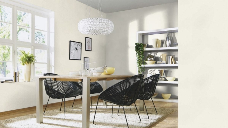 Tapeta ścienna na flizelinie załamana biel szara beżowa melanż tło struktura worka 10262-2