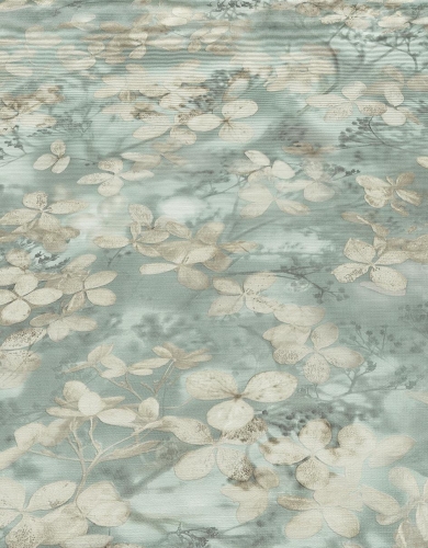Tapeta ścienna na flizelinie turkusowa listki 3D 10415-07