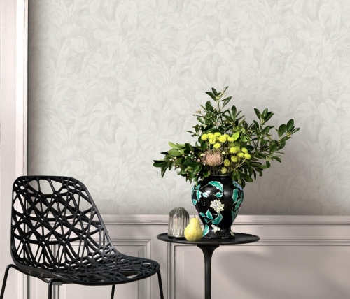 Tapeta ścienna na flizelinie popielate liście 10416-31