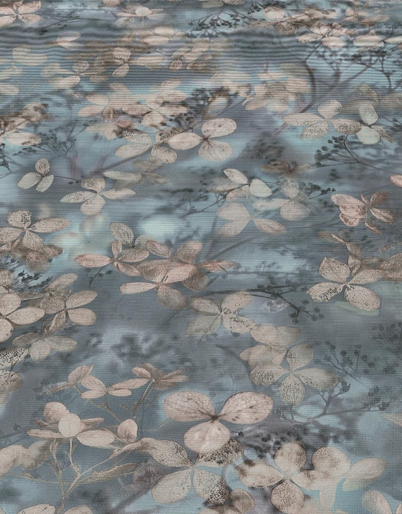 Tapeta ścienna na flizelinie niebieska listki 3D 10415-08