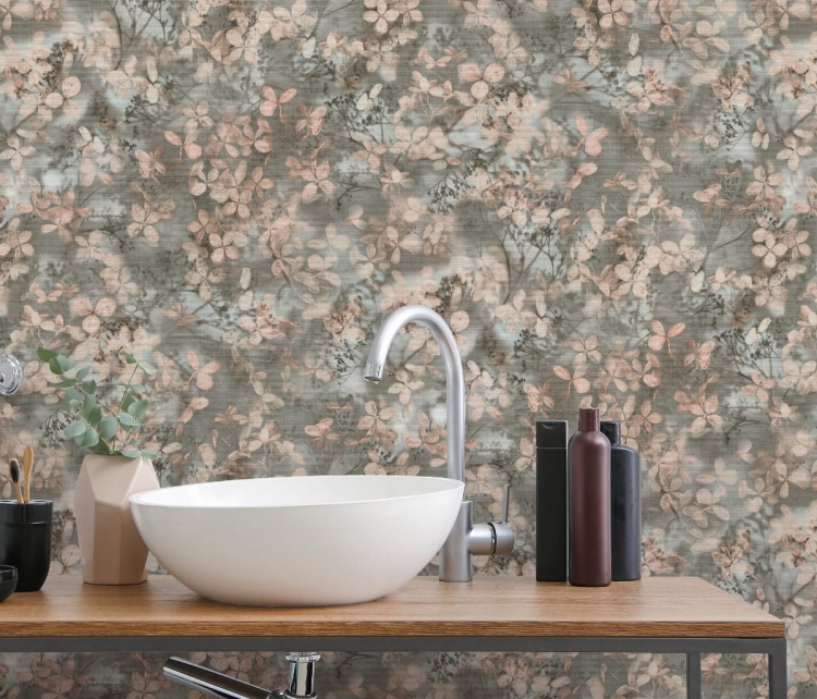 Tapeta ścienna na flizelinie beżowa listki 3D 10415-10