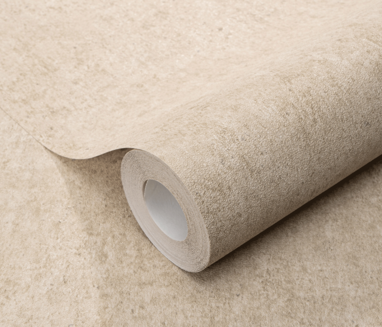 Tapeta ścienna na flizelinie beżowa tynk beton bez wzoru 10418-32