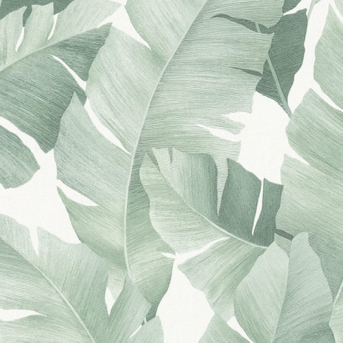 Tapeta Marburg Avalon 31650 Tapeta w liście zielone na białym tle