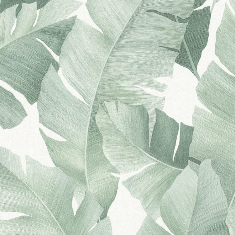 Tapeta Marburg Avalon 31650 Tapeta w liście zielone na białym tle