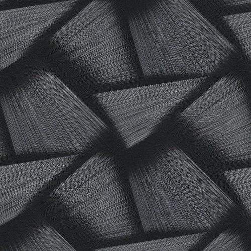 Tapeta ścienna na flizelinie 10401-15 czarno srebrny wzór geometryczny