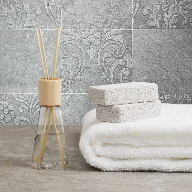 Tapeta ścienna na flizelinie 82253 Novamur Hailey popielate kafle kuchnia łazienka