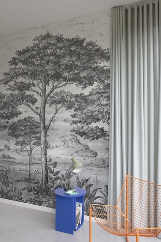 Fototapeta Mural A56702 botaniczna biało czarne drzewa Grandeco Orom 2 2.jpg