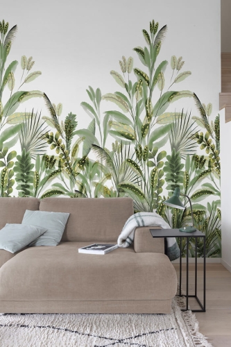 Fototapeta Mural A59502 botaniczne liście trawy Grandeco Orom 2 1.jpg