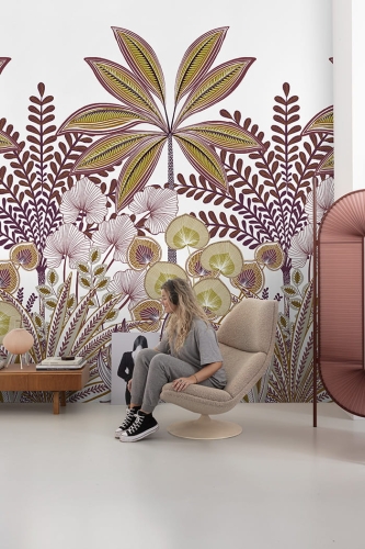 Fototapeta Mural A67701 botaniczna liście kolorowe liście Grandeco Orom 2 1.jpg