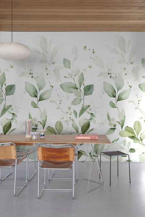 Fototapeta Mural A77101 botaniczna liście kwiaty Grandeco Orom 2 1.jpg