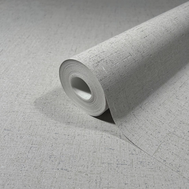 Tapeta ścienna na flizelinie 35109 Marburg City Romance imitacja tkaniny jasno szary ze srebrnymi przetarciami