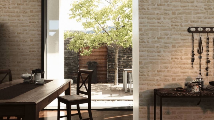 Elements 35580-2 Tapeta ścienna AS, tapeta na flizelinie AS Creation kamień wapienny 3D beżowy, mur kamienny, tapeta do pokoju, kuchni