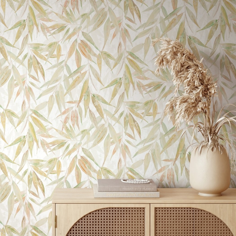 Tapeta ścienna na flizelinie 89042 Novamur Naomi Liście oliwkowe