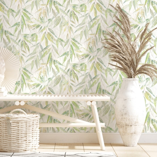 Tapeta ścienna na flizelinie 89041 Novamur Naomi Liście zielone