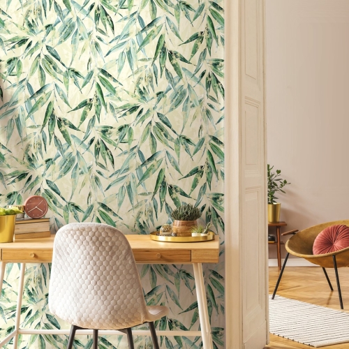 Tapeta ścienna na flizelinie 89040 Novamur Naomi Liście zielone
