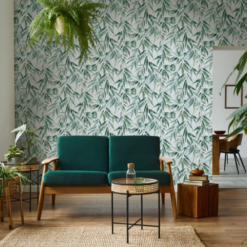 890Tapeta ścienna na flizelinie 89039 Novamur Naomi Liście zielone