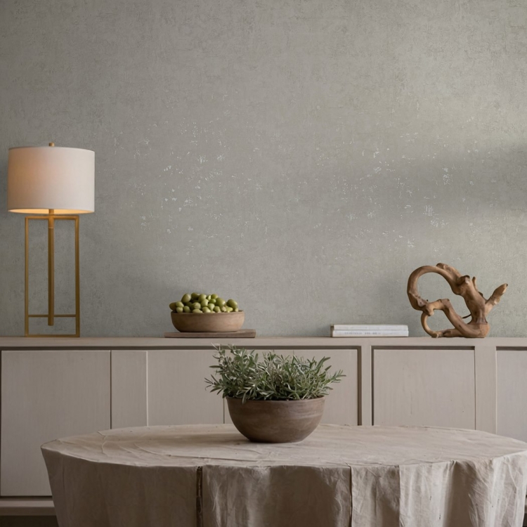 Tapeta ścienna na flizelinie 82500 Novamur Naomi Tynk  wenecki toupe aranżacja