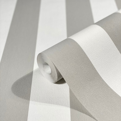 Tapeta ścienna na flizelinie 82264 Novamur Hailey pasy biało szare