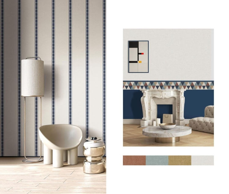 Tapeta ścienna na flizelinie 39060 Cristiana Masi Arche struktura grubego płótna