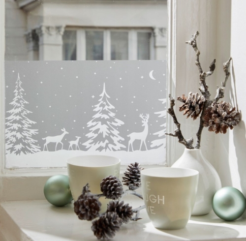 Folia okienna statyczna bez klejowa święta wzór świąteczny kupon 20cm x1,5m