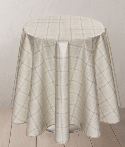 Cerata plamoodporna kratka beżowa 241A szer. 140cm Obrus z PCV na flizelinie