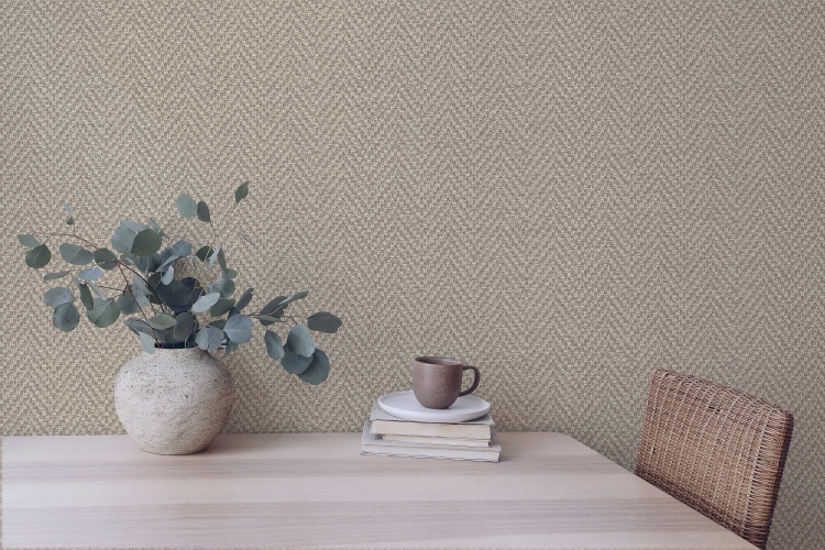 Tapeta ścienna na flizelinie A86205 brązowa jodełka