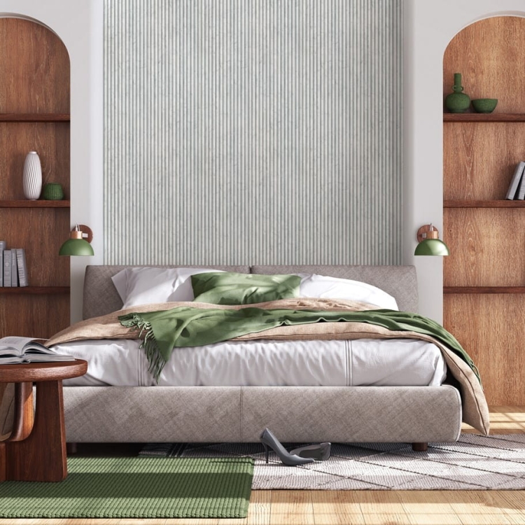 Tapeta ścienna na flizelinie 89005 Novamur Mona popielaty lamele, marmur 3D