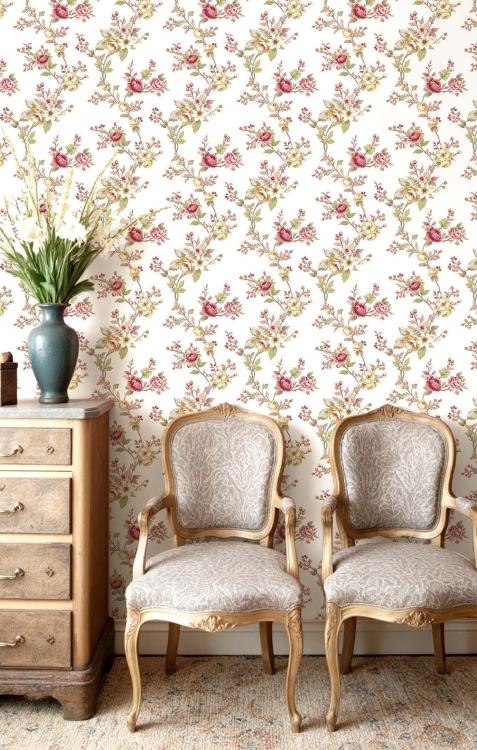 Tapeta ścienna na flizelinie 8326 Cristiana Masi Blooming Garden pnącza z kwiatami