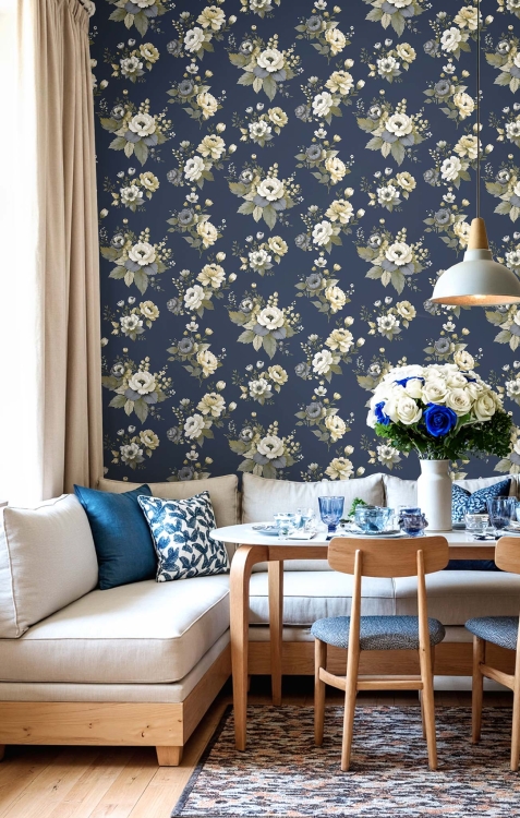 Tapeta ścienna na flizelinie 8332 Cristiana Masi Blooming Garden kwiaty liście