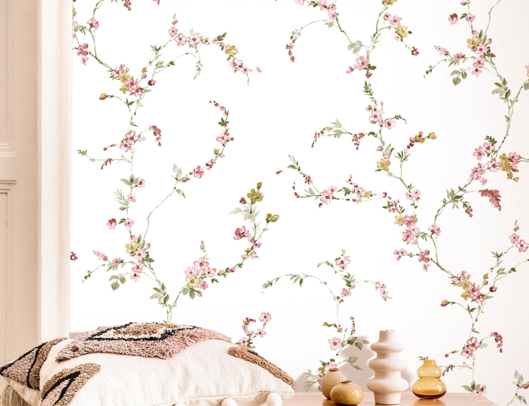 Tapeta ścienna na flizelinie 8335 Cristiana Masi Blooming Garden pnącza z kwiatuszkami