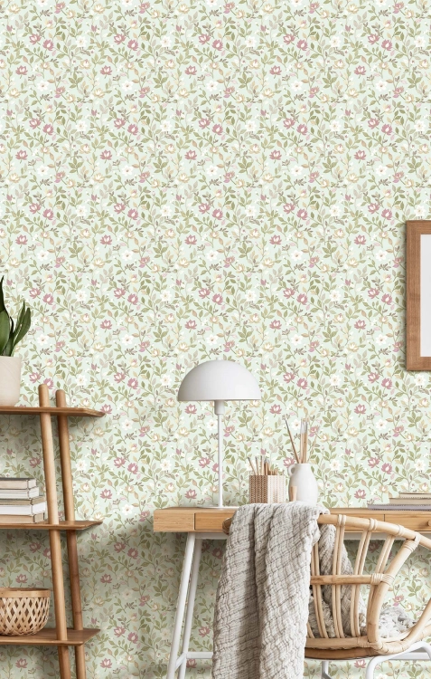 Tapeta ścienna na flizelinie 8352 Cristiana Masi Blooming Garden kwiatuszki liście