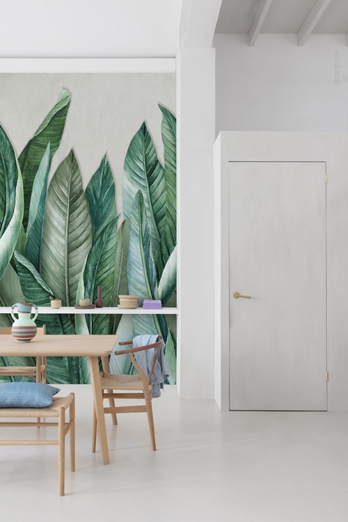 Fototapeta Mural A39501 liście zielone Grandeco Orom 2