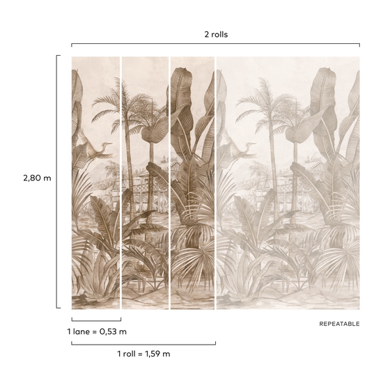 Fototapeta Mural A53501 natura las liście safari Grandeco Orom 2