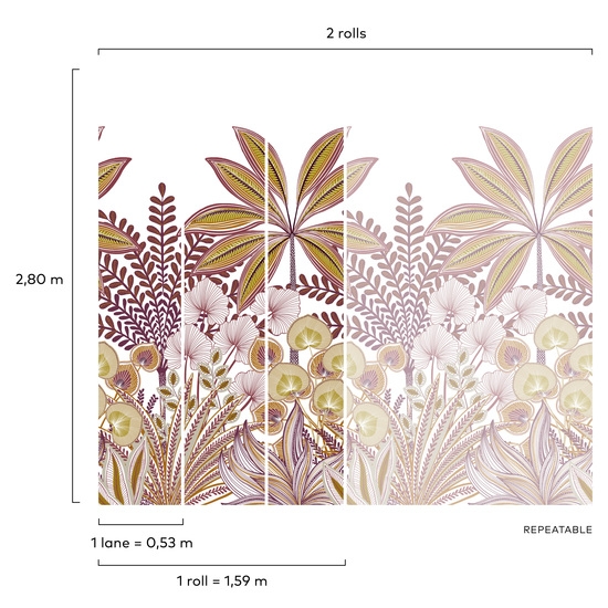 Fototapeta Mural A67701 botaniczna liście kolorowe liście Grandeco Orom 2