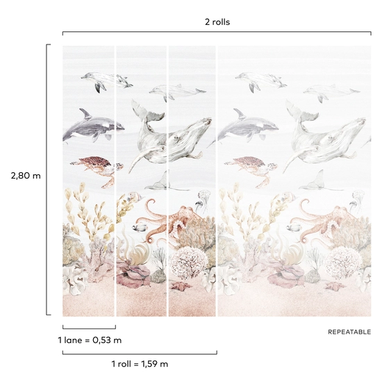 Fototapeta Mural A71601 natura podwodny świat Grandeco Orom 2