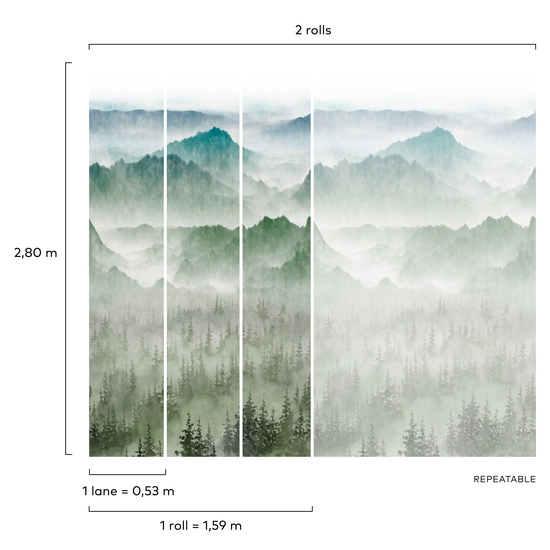 Fototapeta Mural A73601 natura widok góry Grandrco Orom 2
