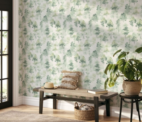 Tapeta na flizelinie 10557-11 Erismann Forest Dreams akwarelowe drzewa