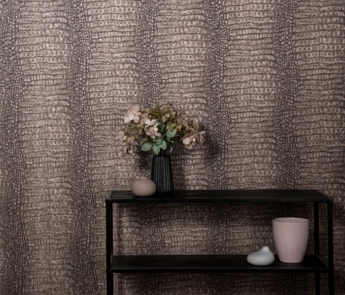 Tapeta na flizelinie 10560-11 Erismann Forest Dreams brązowa skóra krokodyla