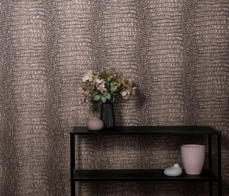 Tapeta na flizelinie 10560-11 Erismann Forest Dreams brązowa skóra krokodyla