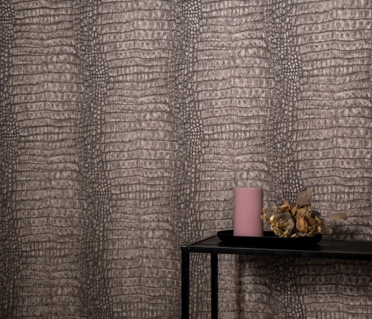 Tapeta na flizelinie 10560-11 Erismann Forest Dreams brązowa skóra krokodyla