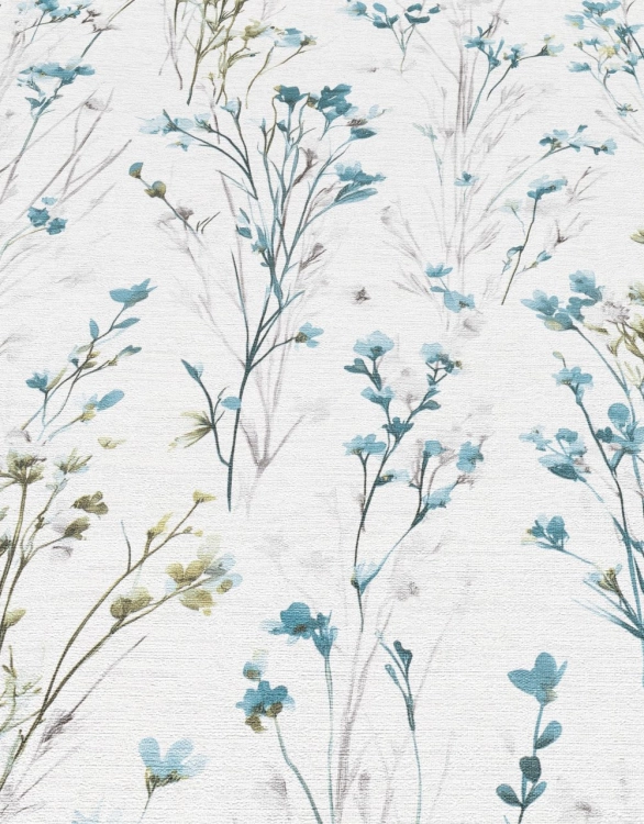 Tapeta na flizelinie 10561-18 Erismann Forest Dreams niebieskie łąkowe kwiaty