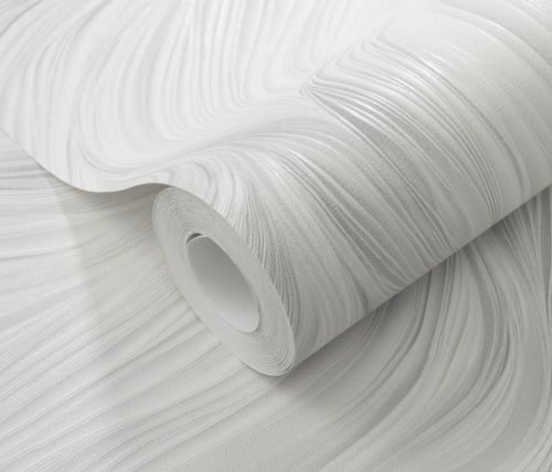 Tapeta na flizeline 10522-31 Erismann Fashion for Walls 5 wzór graficzny biało srebrny fale 3D