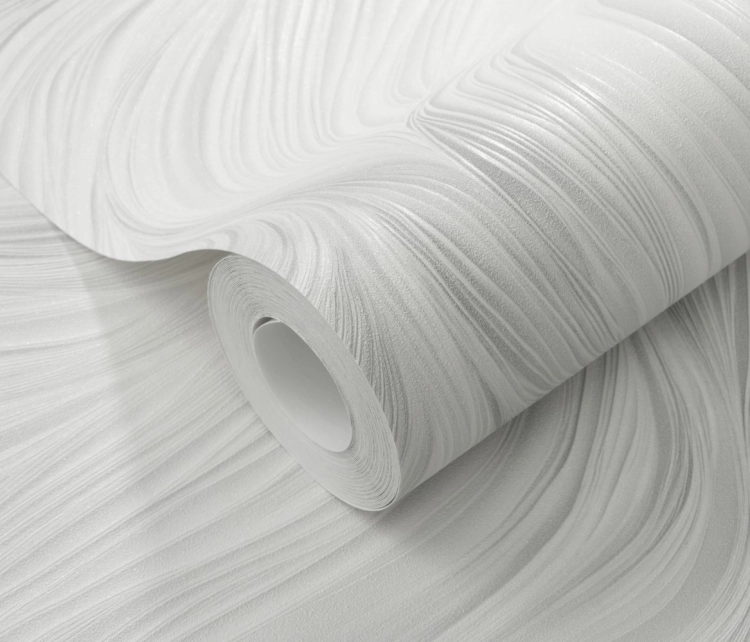 Tapeta na flizeline 10522-31 Erismann Fashion for Walls 5 wzór graficzny biało srebrny fale 3D