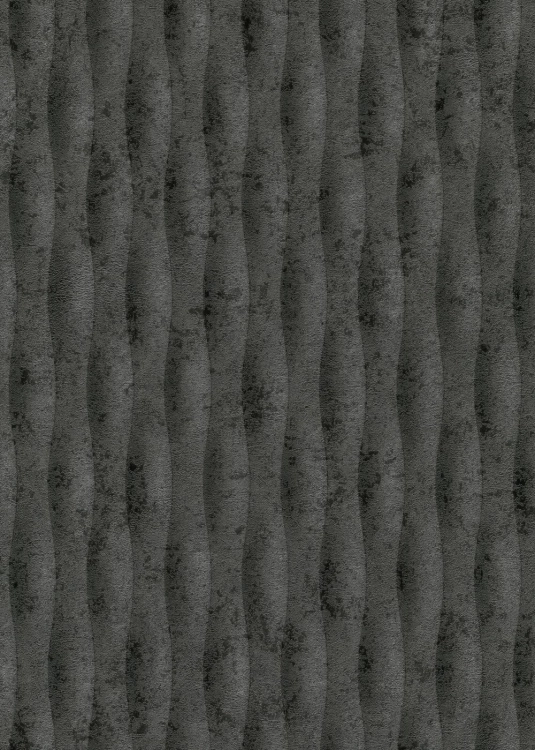 Tapeta na flizeline 10523-15 Erismann Fashion for Walls 5 czarny beton architektoniczny fale 3D