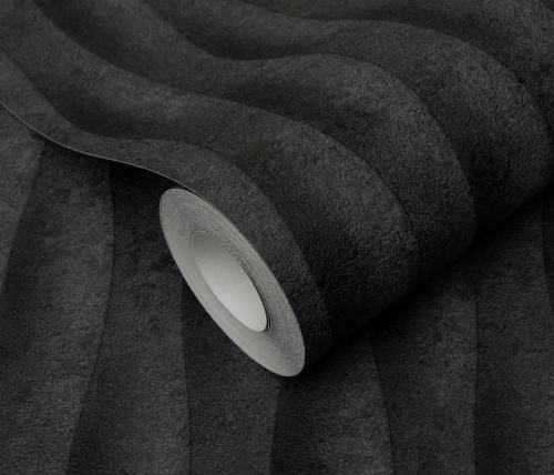 Tapeta na flizeline 10523-15 Erismann Fashion for Walls 5 czarny beton architektoniczny fale